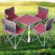 Folding Tables and Chairs Suit Set For Picnic, 5 Pieces Pack Outdoor Foldable Tables And Chairs
